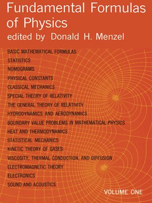 cover image of Fundamental Formulas of Physics, Volume One